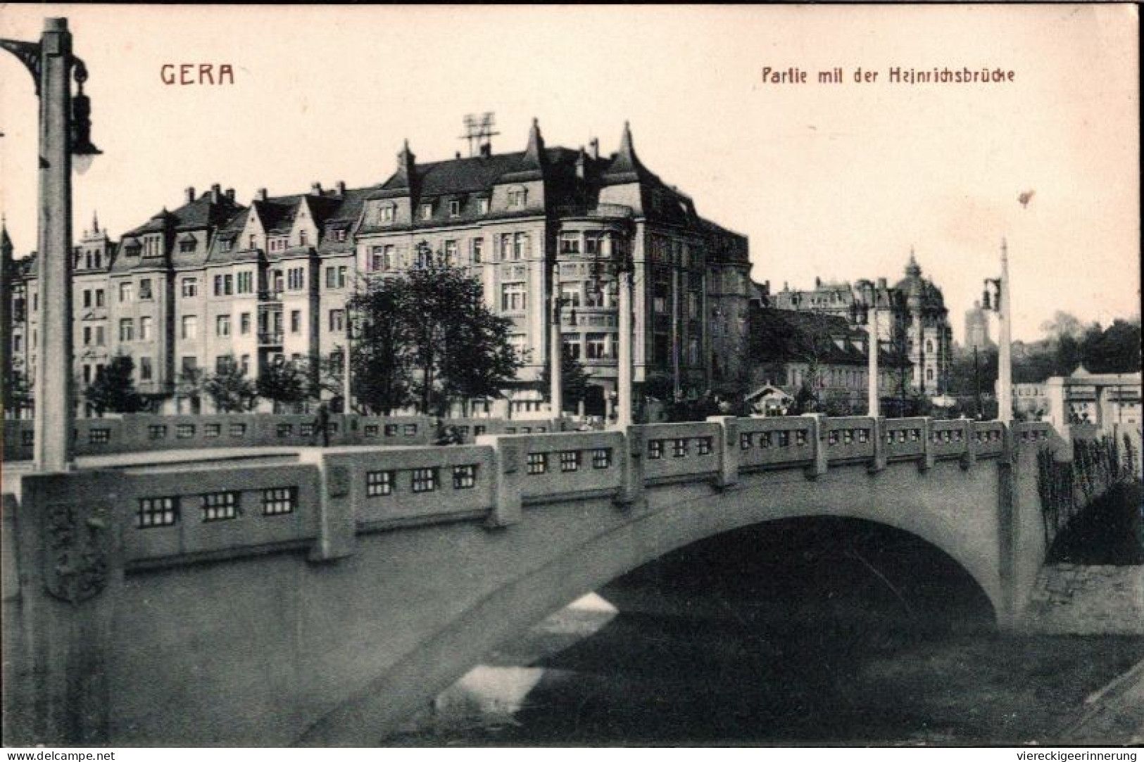 !  Alte Ansichtskarte Aus Gera, Heinrichsbrücke, Thüringen - Gera