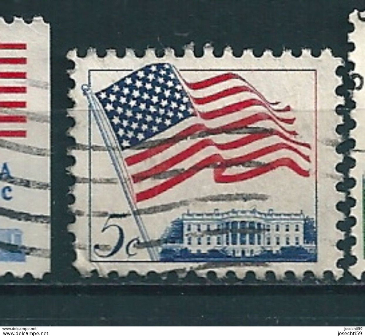 N° 743 White House  Drapeau Maison Blanche   Stamp Etats Unis D' Amérique  (1962) Oblitéré Timbre USA - Gebraucht