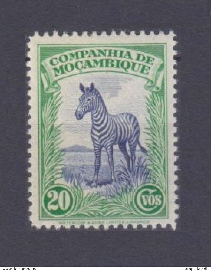 1937 Mozambique Company 205 Fauna - Zebra - Jirafas