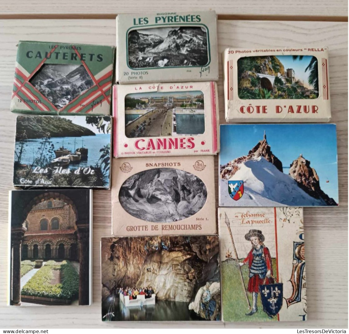 Lot De 10 Carnets De Vues - France - Les Iles D'or - Cauterets - Grotte De Remouchamps - Grottes De Betharram - Altri & Non Classificati