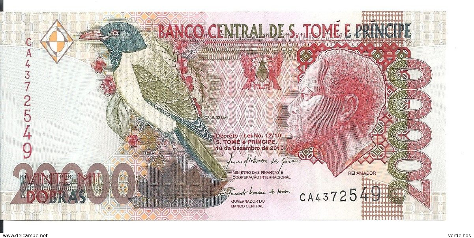 SAO TOME ET PRINCIPE 20000 DOBRAS 2010 UNC P 67 D - Sao Tome And Principe