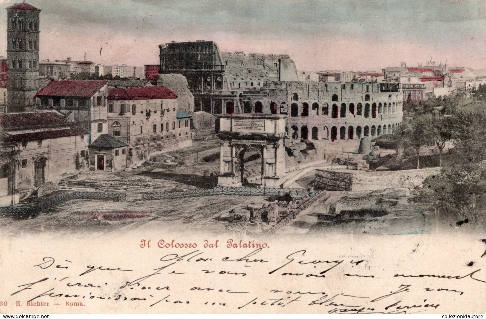 ROMA - IL COLOSSEO DAL PALATINO - CARTOLINA FP SPEDITA NEL 1902 - Kolosseum