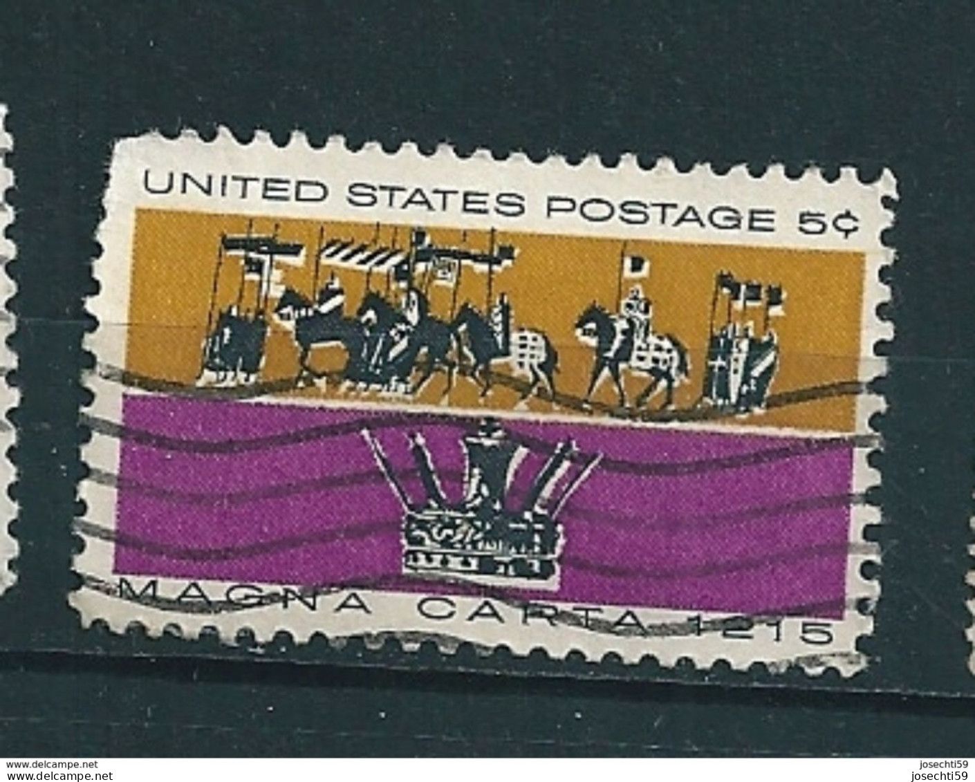 N° 782 Magna Carta (5) 1215 Timbre Stamp  Etats-Unis (1965) Oblitéré USA 782/1265 - Used Stamps