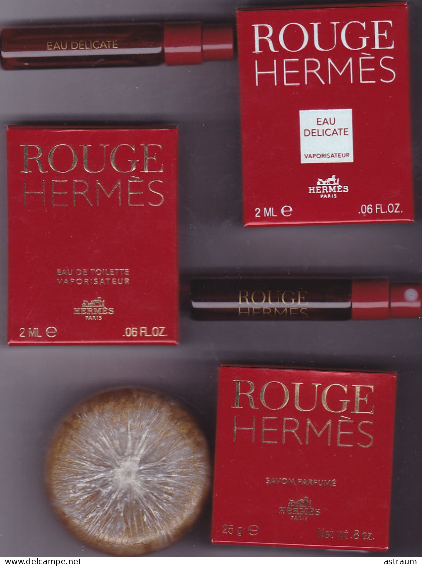 Lot De 3 Miniature Vintage Parfum - Hermes - Hermes Rouge - Avec Boite - Voir Descriptif Ci Dessous - Miniatures Femmes (avec Boite)