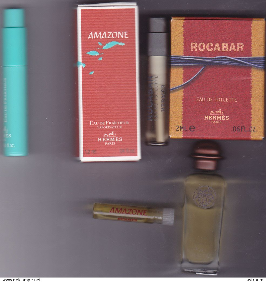 Lot De 4 Miniature Vintage Parfum - Hermes -  Avec Boite Et Sans Boite - Voir Descriptif Ci Dessous - Miniaturen Flesjes Dame (met Doos)