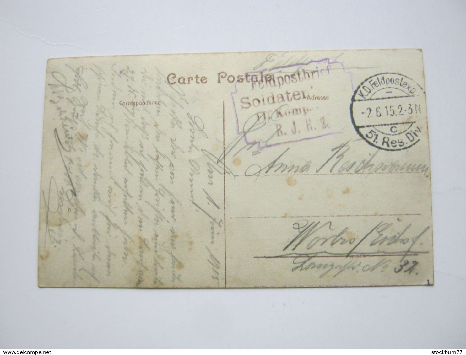 Roeselare ( Roulers) , Carte Postale Um 1915 - Roeselare