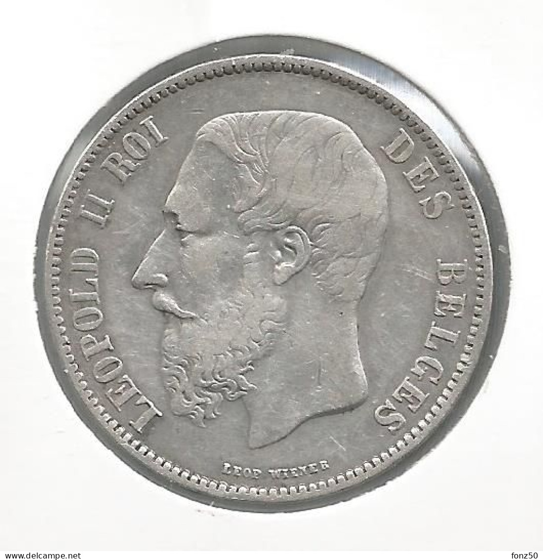 LEOPOLD II * 5 Frank 1867 * Z.Fraai * Nr 12543 - 5 Francs