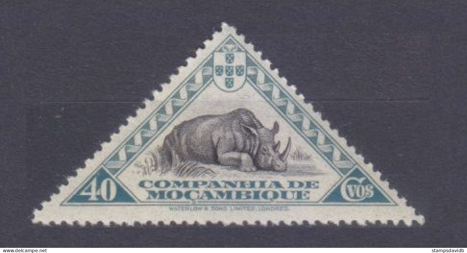 1937 Mozambique Company 207 Fauna - Rhinoceros - Rhinozerosse