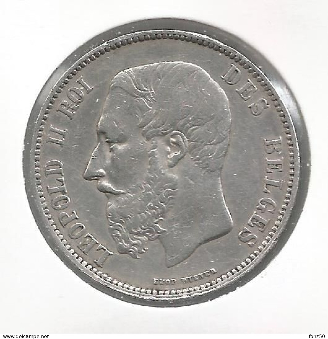 LEOPOLD II * 5 Frank 1868 * Z.Fraai / Prachtig * Nr 12690 - 5 Frank