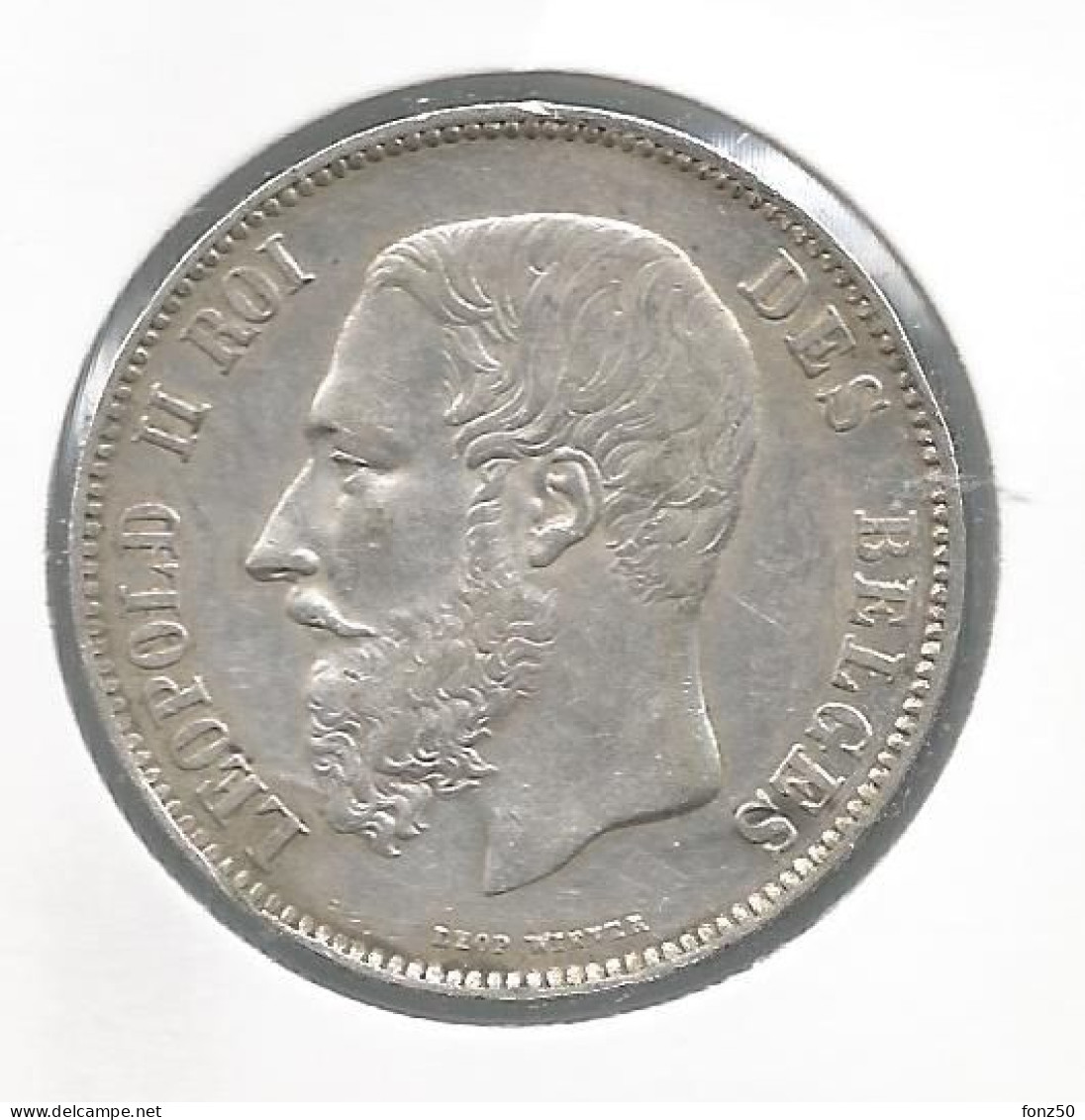 LEOPOLD II * 5 Frank 1868 * Prachtig * Nr 12691 - 5 Francs