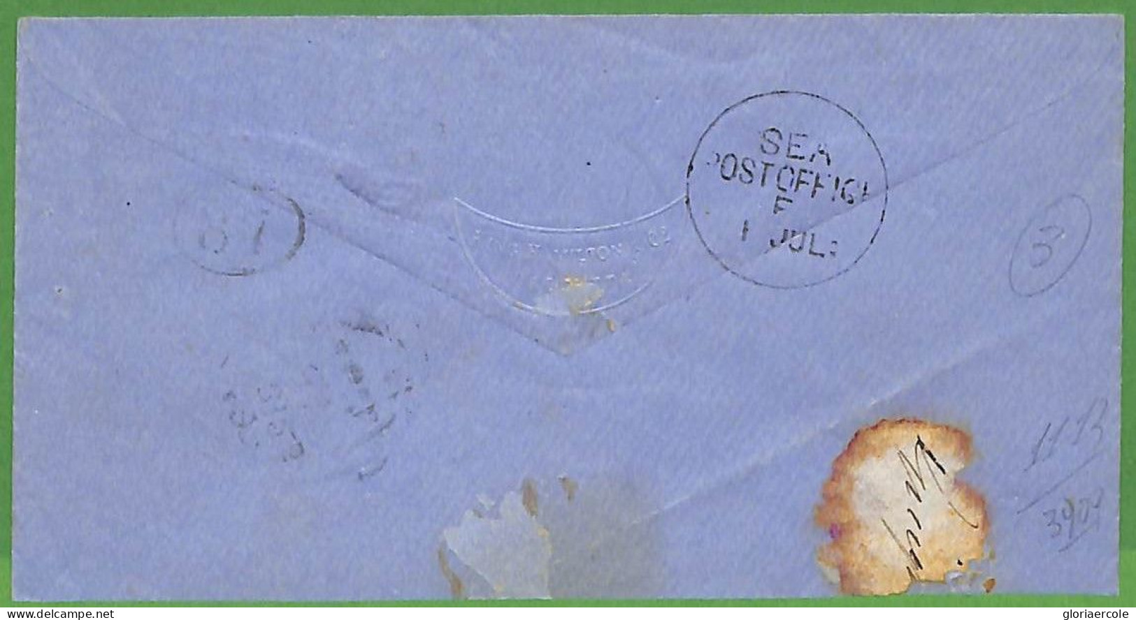 P0996 - INDIA - POSTAL HISTORY - QV 2 Colour Franking To Italy 1884 LATE USE Of SG# 58 + 62 - 1882-1901 Impero