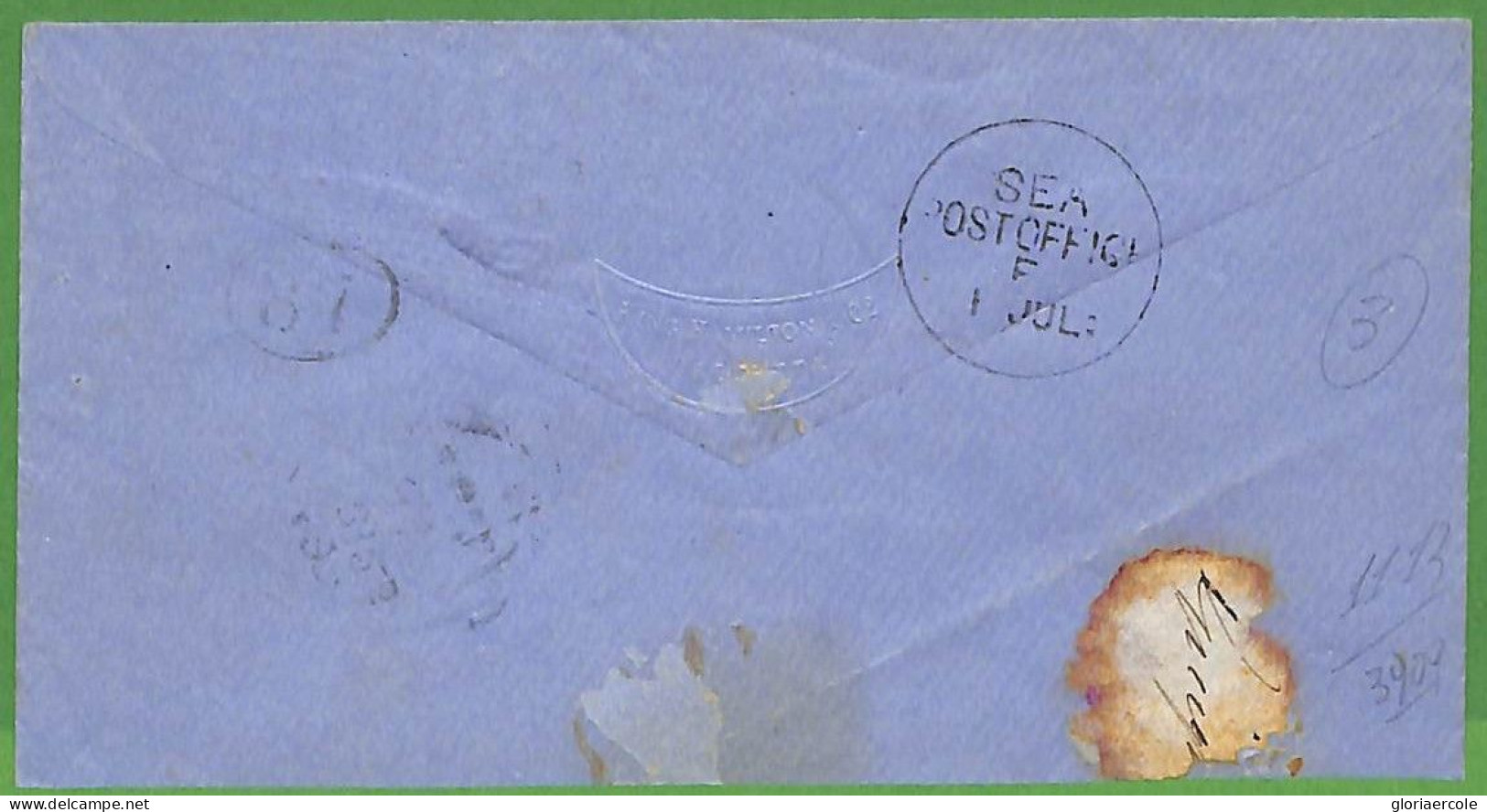 P0996 - INDIA - POSTAL HISTORY - QV 2 Colour Franking To Italy 1884 LATE USE Of SG# 58 + 62 - 1882-1901 Keizerrijk