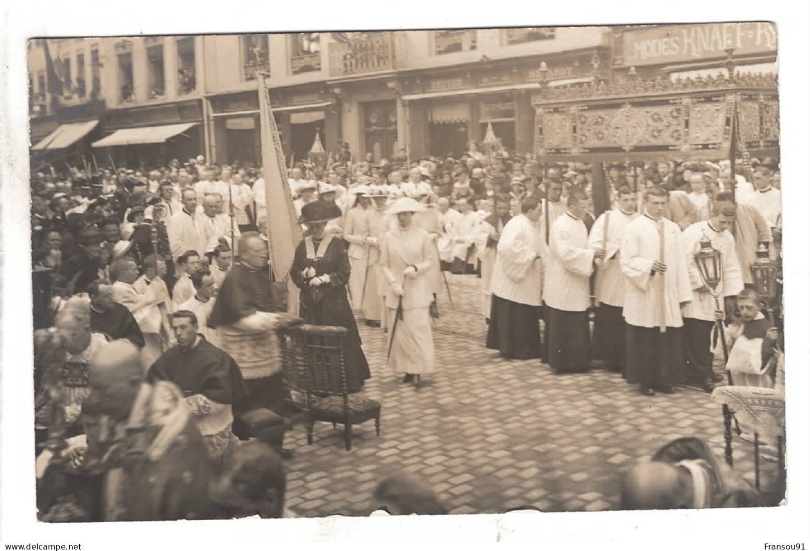 Carte Photo Luxembourg Famille Grand Ducale  Grande Procession 1917 - Düdelingen