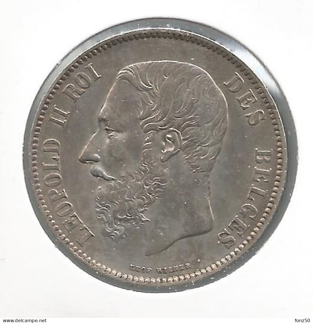 LEOPOLD II * 5 Frank 1869 * Prachtig / F D C * Nr 12692 - 5 Francs