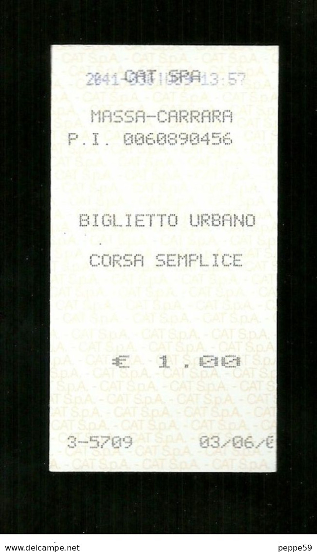 Biglietto Autobus Italia - CAT Spa Massa-Carrara Da 1.00 Euro - Europa