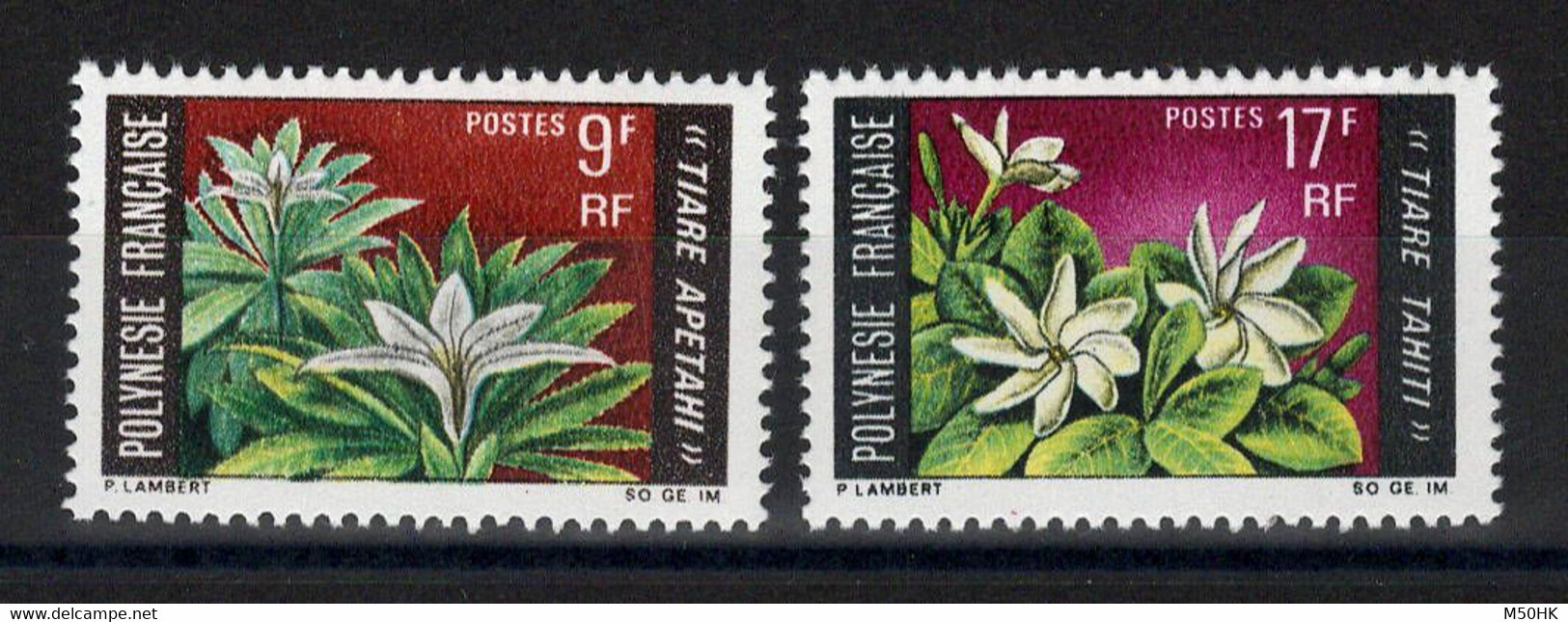 Polynesie - YV 64 & 65 N** MNH Luxe , Fleurs , Cote 7,30 Euros - Neufs