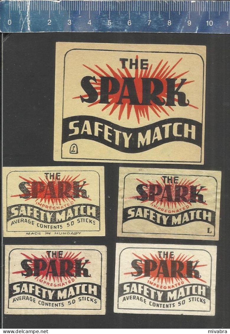 THE SPARK  -  OLD EXPORT MATCHBOX LABELS MADE IN HUNGARY - Boites D'allumettes - Etiquettes