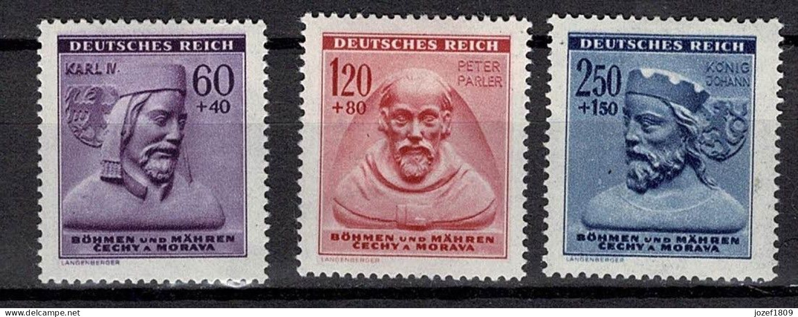 Bohemia And Morovia 1943 Winter Charity Stamps - Altri & Non Classificati