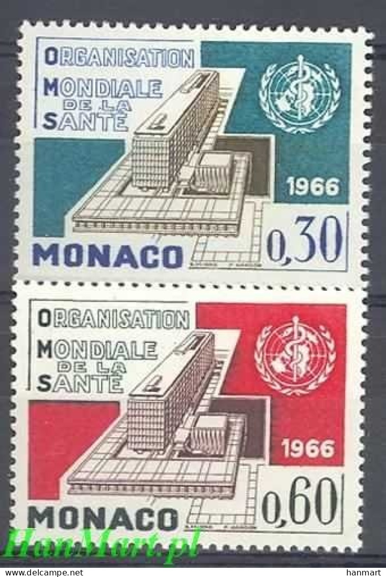 Monaco 1966 Mi 837-838 MNH  (ZE1 MNC837-838) - WHO