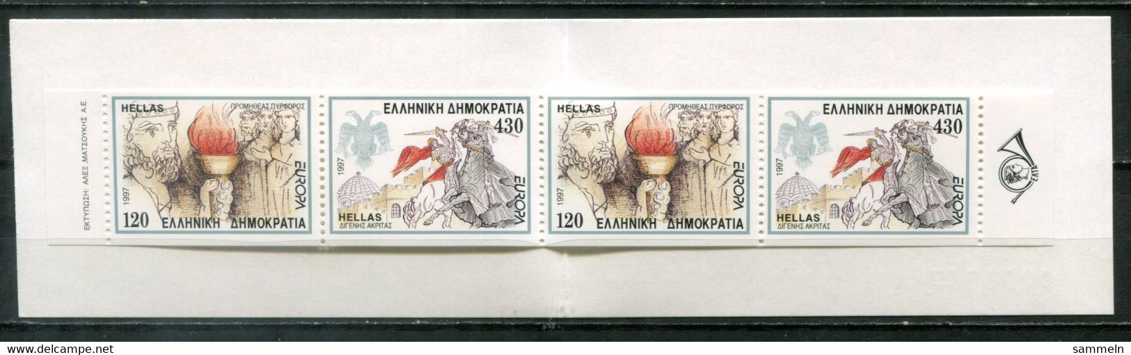 GRIECHENLAND MH 20 Mnh - Europa-Union CEPT 1997 - GREECE / GRÈCE - Postzegelboekjes