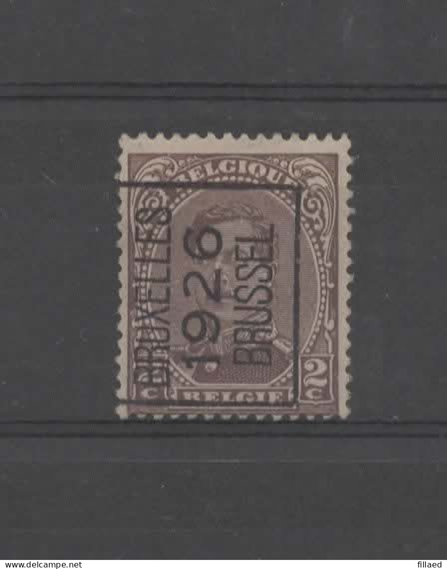 België: PRE 128A  Bruxelles 1926 Brussel Koning Albert I Zonder Gom - Typo Precancels 1922-26 (Albert I)