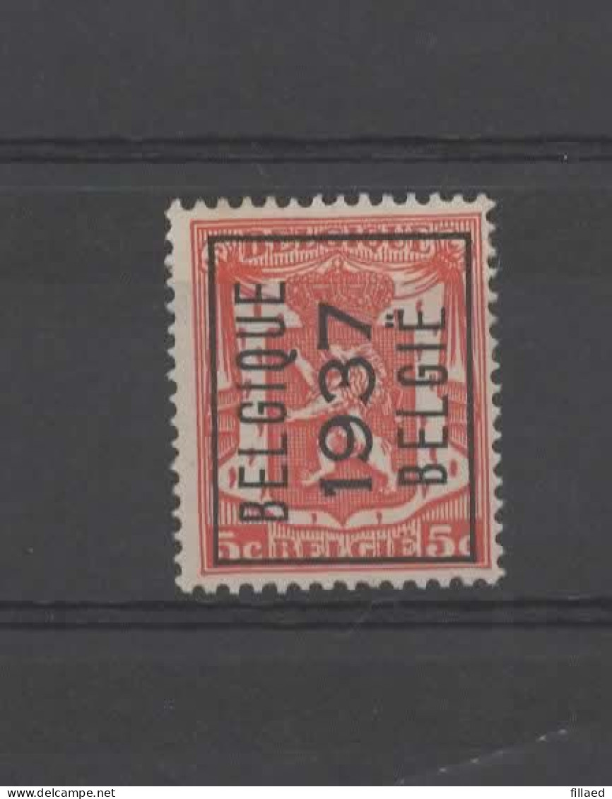 België: PRE 322A  Belgique 1937 België Zonder Gom - Typografisch 1936-51 (Klein Staatswapen)