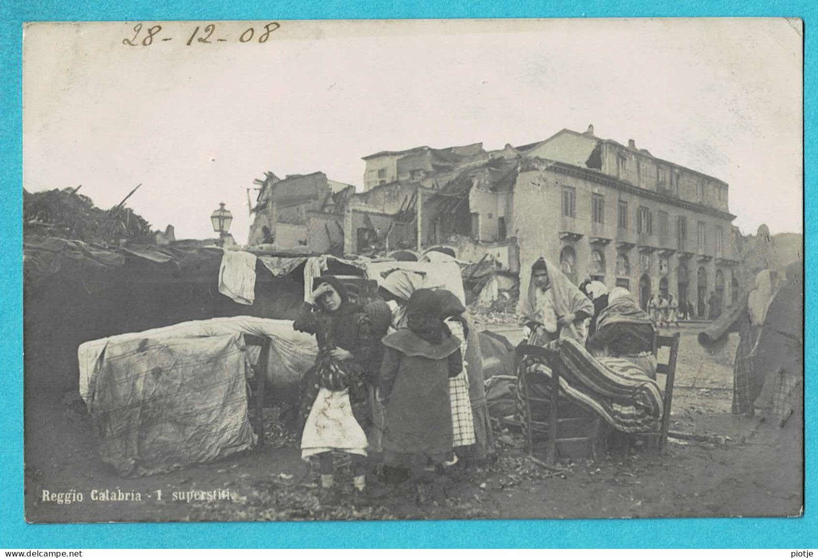 * Calabrie - Calabria (Italia) * (Carte Photo) Reggio Calabria 1 Superstiti, 1908, Unique, Terremoto, Earthquake, TOP - Autres & Non Classés