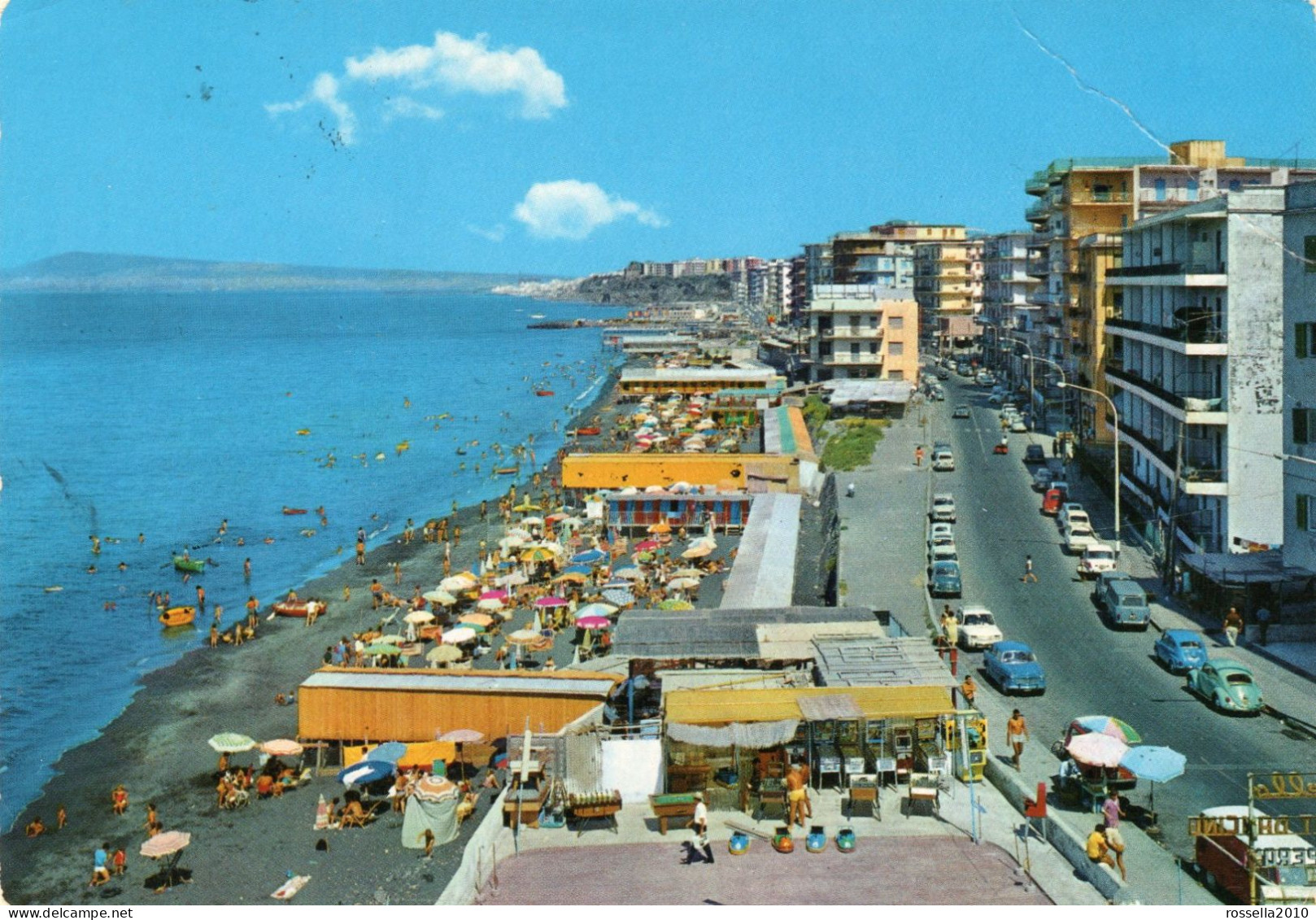 CARTOLINA ANIMATA 1979 ITALIA NAPOLI TORRE DEL GRECO LITORANEA Italy Postcard ITALIEN Ansichtskarten Carte Postale - Torre Del Greco