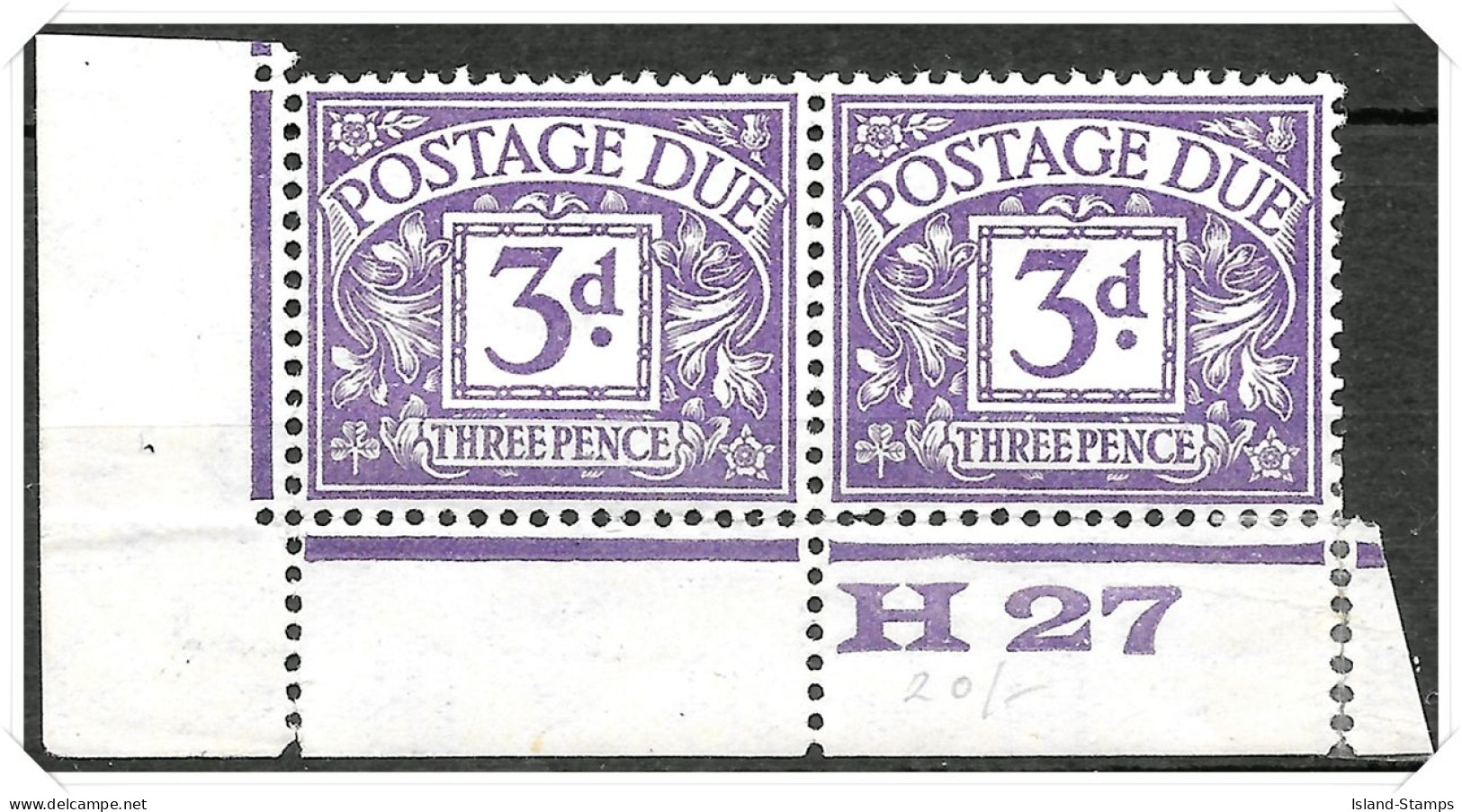 D14 1924-33 Block Cypher Watermark Postage Dues Mounted Mint Hrd2d - Portomarken