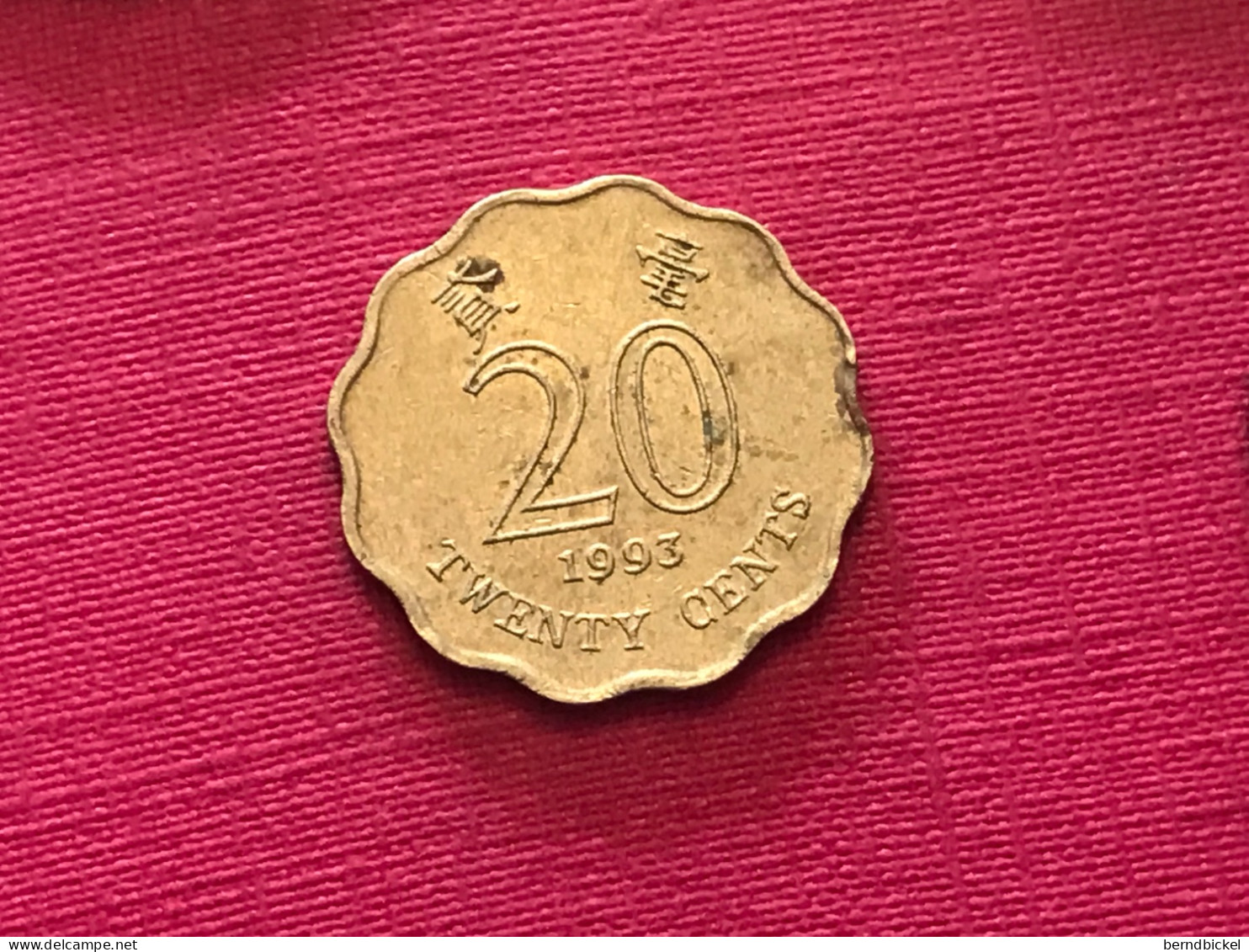 Münze Münzen Umlaufmünze Hongkong 20 Cents 1993 - Hongkong