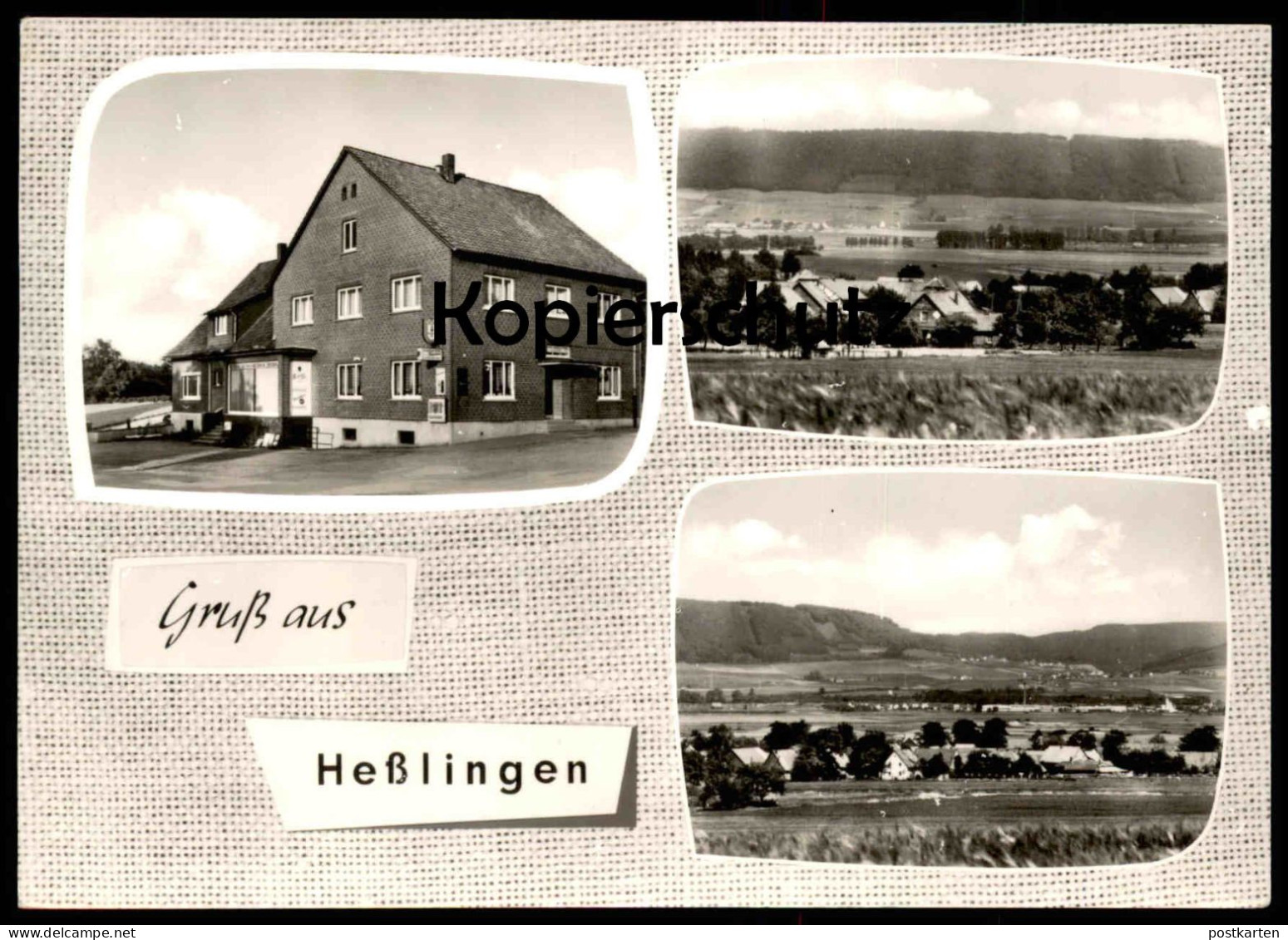 ALTE POSTKARTE GRUSS AUS HESSLINGEN GASTSTÄTTE KASTEN ZIGARETTENAUTOMAT HESSISCH-OLDENDORF Niedersachsen Ansichtskarte - Hessisch-Oldendorf