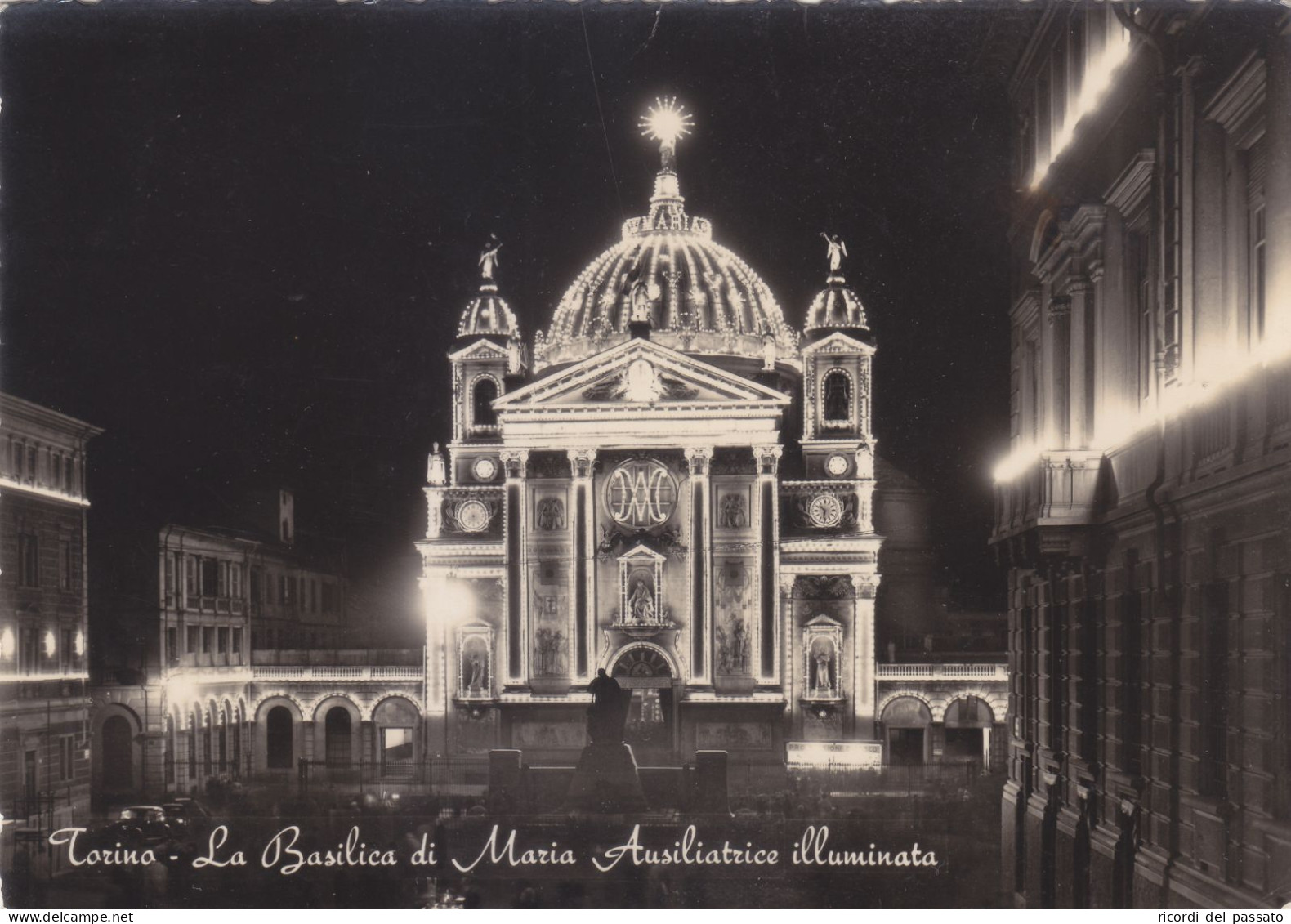 Cartolina Torino - La Basilica Di Maria Ausiliatrice Illuminata - Iglesias