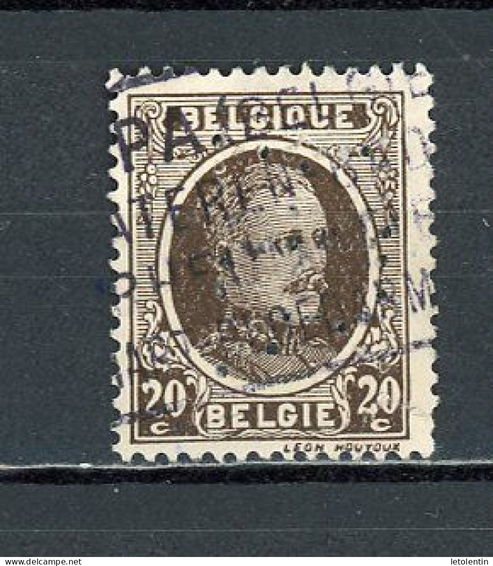 BELGIQUE:  ALBERT 1er - N° Yvert 196 Obli. PERFORÉ “?” - 1909-34