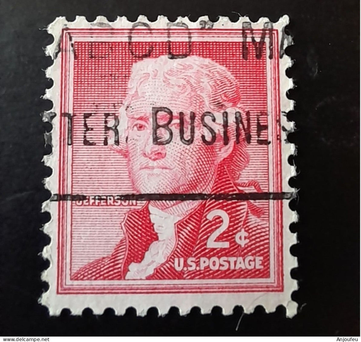 2 Cents  Jefferson Rouge/ Rose Oblitéré - Used Stamps