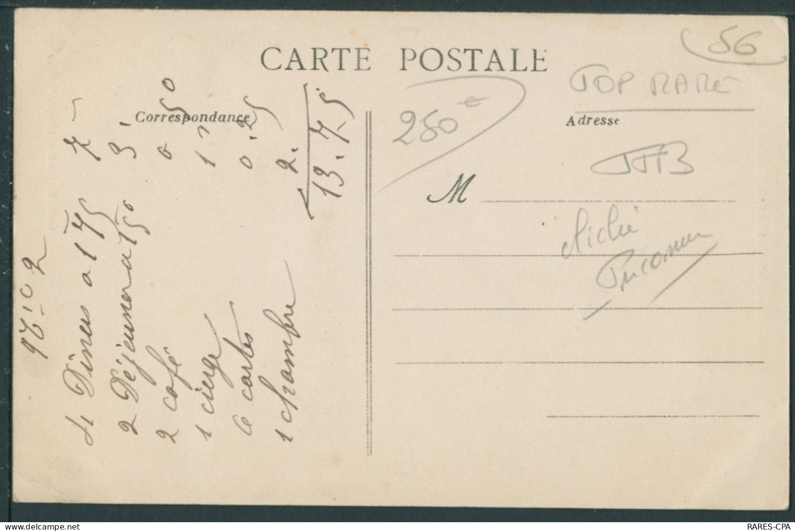 56 SAINT ANNE D'AURAY - L'HOTEL DE LA POSTE - TOP RARE - Sainte Anne D'Auray