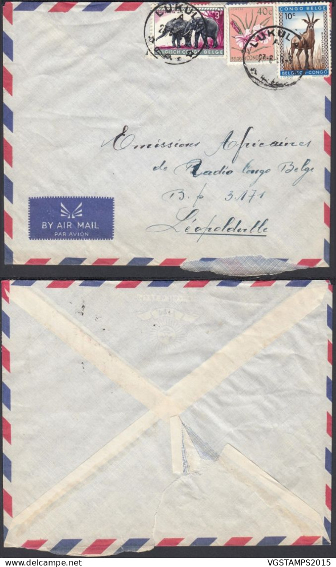 Congo Belge 1960 - Lettre Par Avion De Lukulu(Central Congo) Vers Léopoldville-7 Jours Avant Indépendence..(EB) DC-12481 - Gebruikt