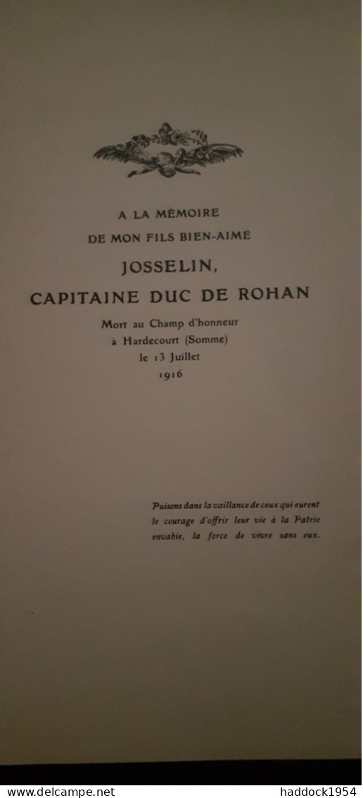 Le Chant Du Cygne Duchesse De ROHAN Calmann Levy 1922 - Autori Francesi