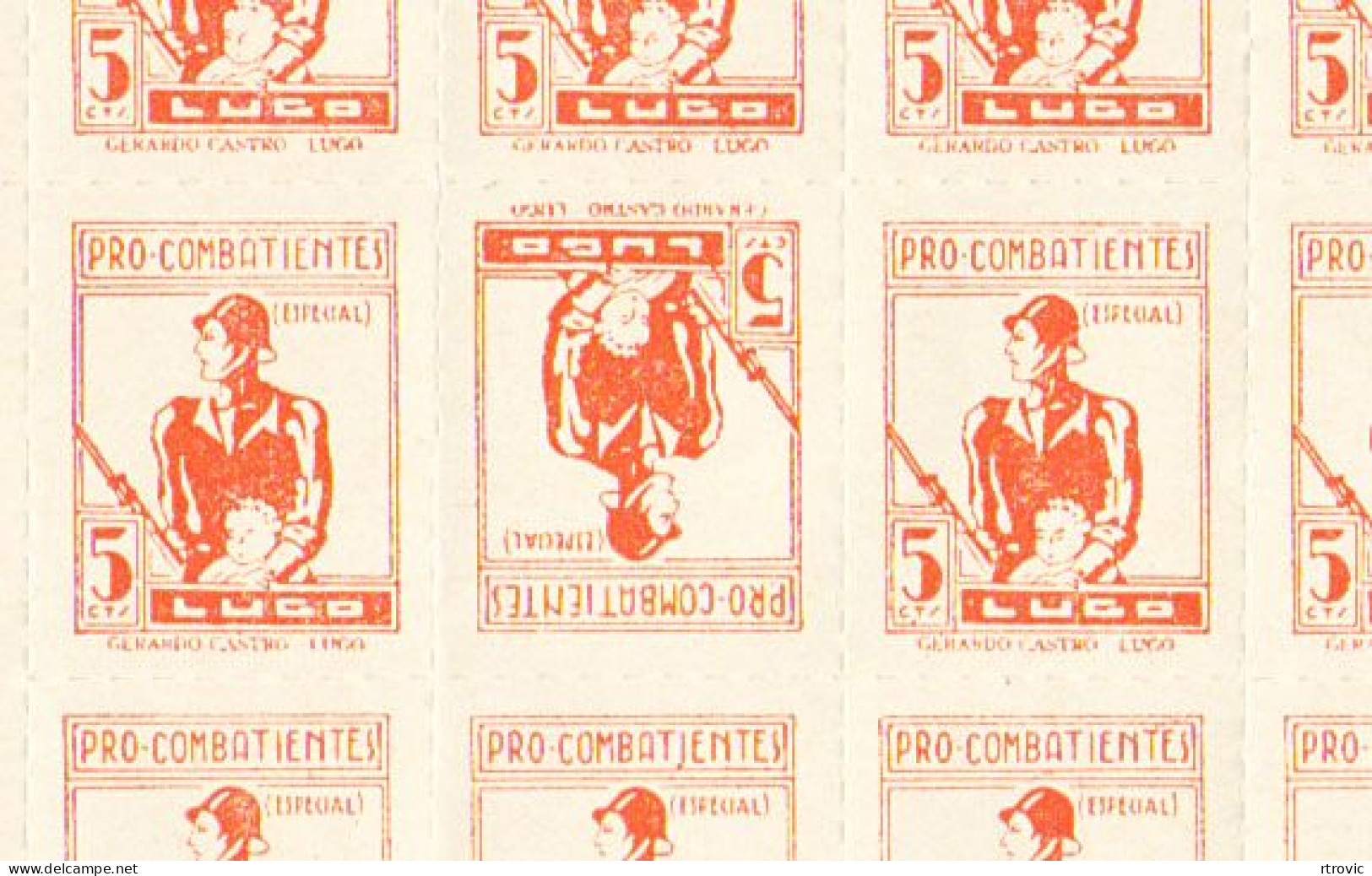 guerra civil - lugo 89 hojas de 50 sellos
