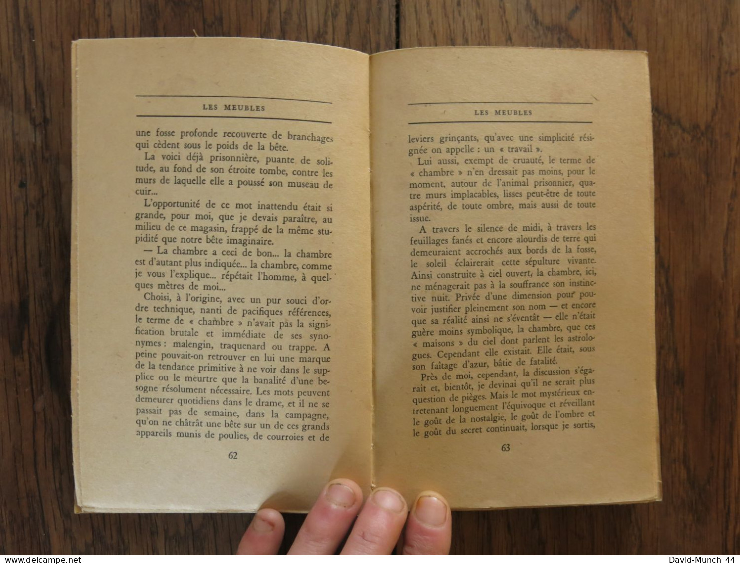 Les Meubles de Pierre Gascar. Gallimard, Nrf. 1949, exemplaire dédicacé par l'auteur