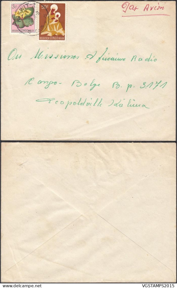 Congo Belge 1960 - Lettre Par Avion De Kikwit (Kwilu) Vers Léopoldville-5 Jours Avant Indépendence..(EB) DC-12485 - Oblitérés