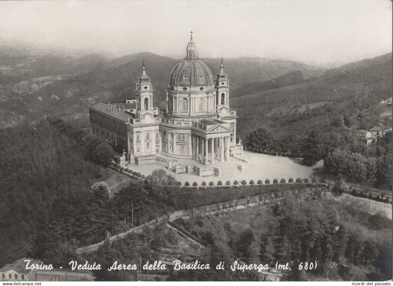 Cartolina Torino - Veduta Aerea Della Basilica Di Superga - Iglesias