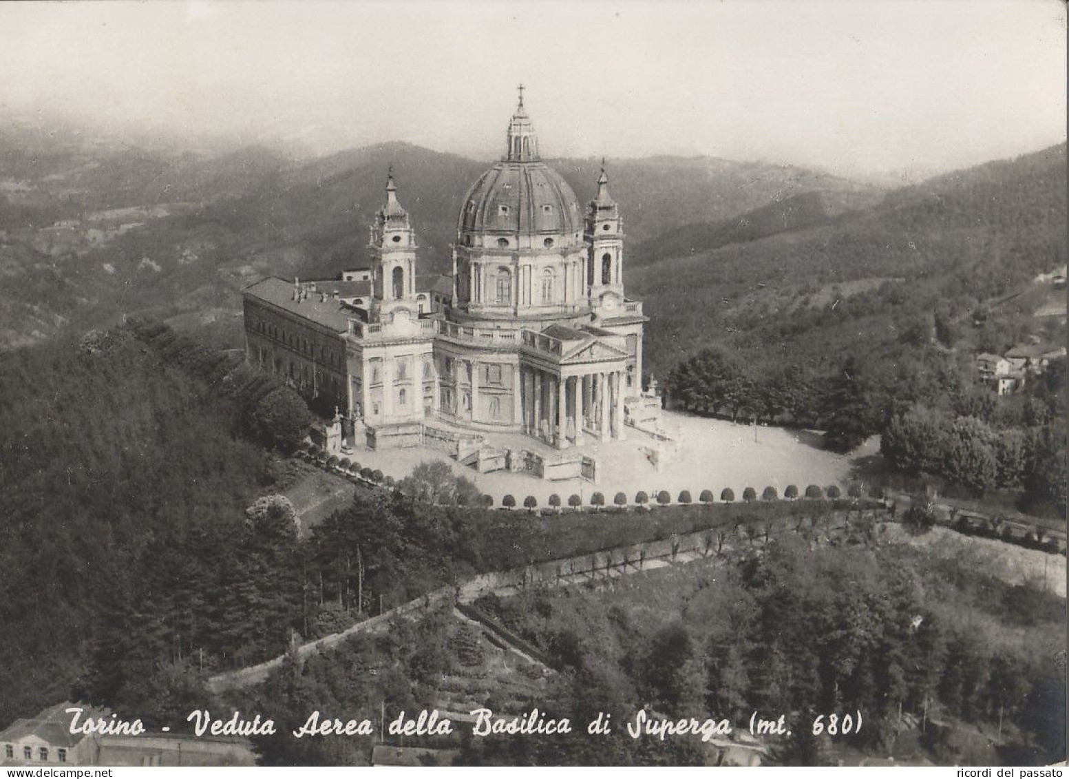 Cartolina Torino - Veduta Aerea Della Basilica Di Superga - Churches