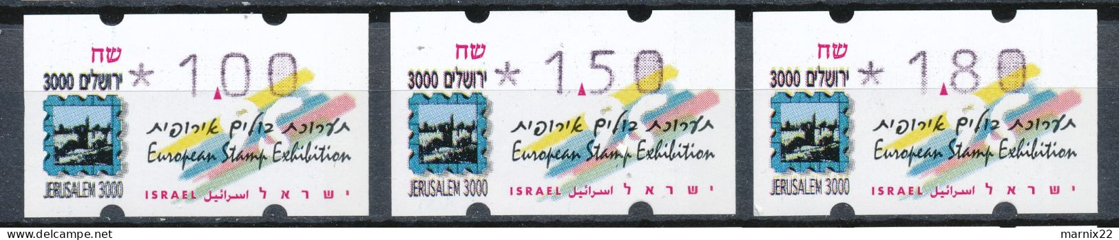 ISRAEL 1995-1998 - FRAMA LABELS - 9 DIFFERENT SETS (30 Labels Together)                                            Hk2 - Franking Labels