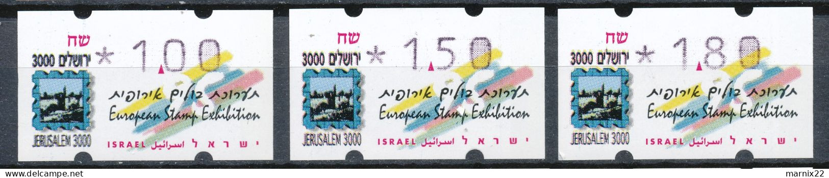 ISRAEL 1995-1998 - FRAMA LABELS - 9 DIFFERENT SETS (30 Labels Together)                                            Hk2 - Vignettes D'affranchissement (Frama)