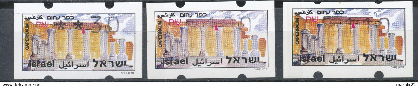 ISRAEL 1995-1998 - FRAMA LABELS - 9 DIFFERENT SETS (30 Labels Together)                                            Hk2 - Franking Labels