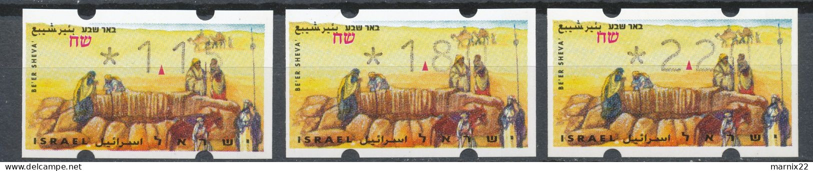 ISRAEL 1995-1998 - FRAMA LABELS - 9 DIFFERENT SETS (30 Labels together)                                            Hk2