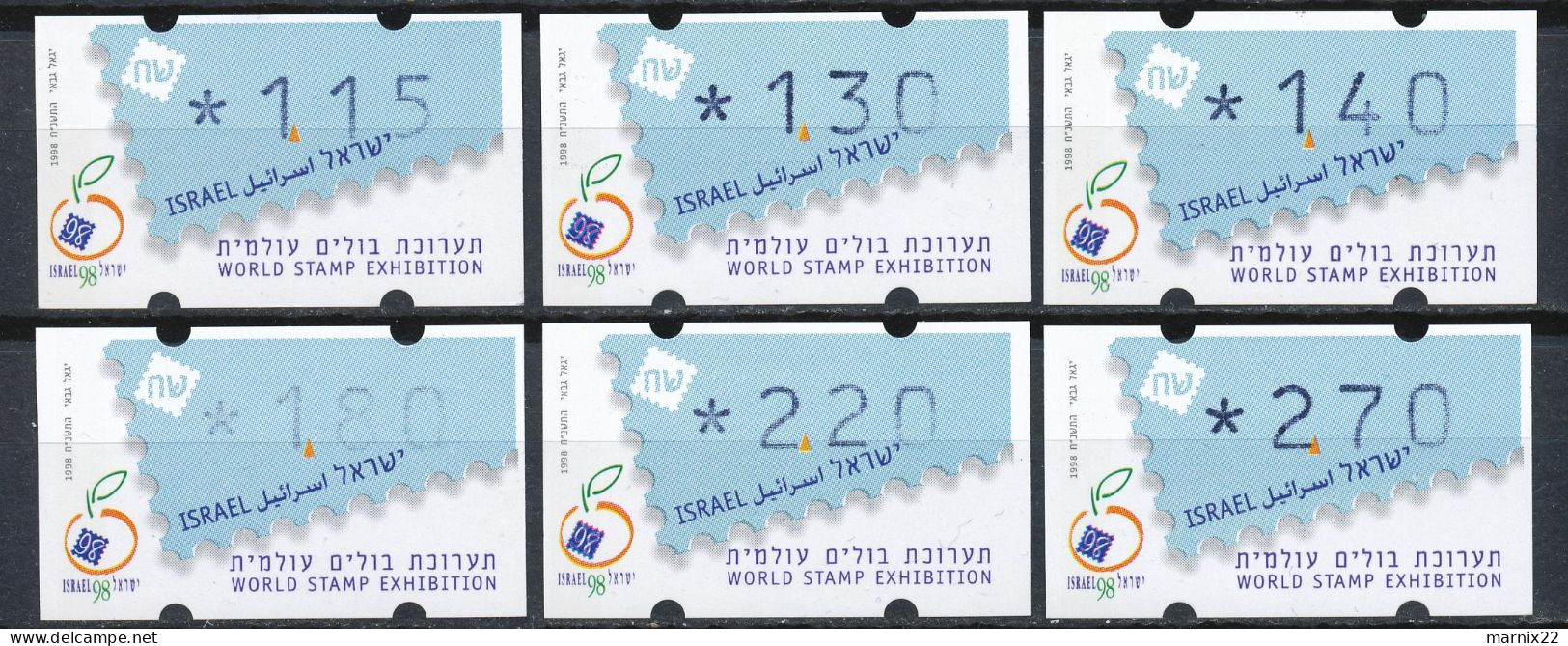 ISRAEL 1995-1998 - FRAMA LABELS - 9 DIFFERENT SETS (30 Labels together)                                            Hk2