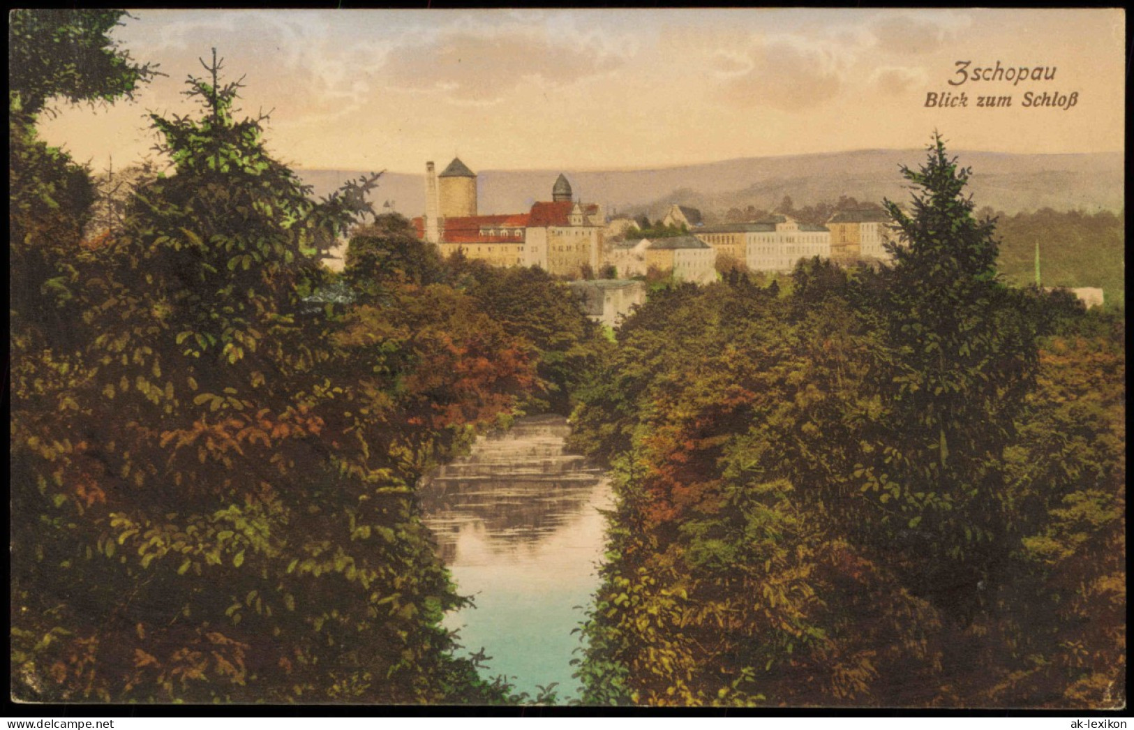 Ansichtskarte Zschopau Panorama-Ansicht Blick Zum Schloß 1923 Inflafrankatur - Zschopau