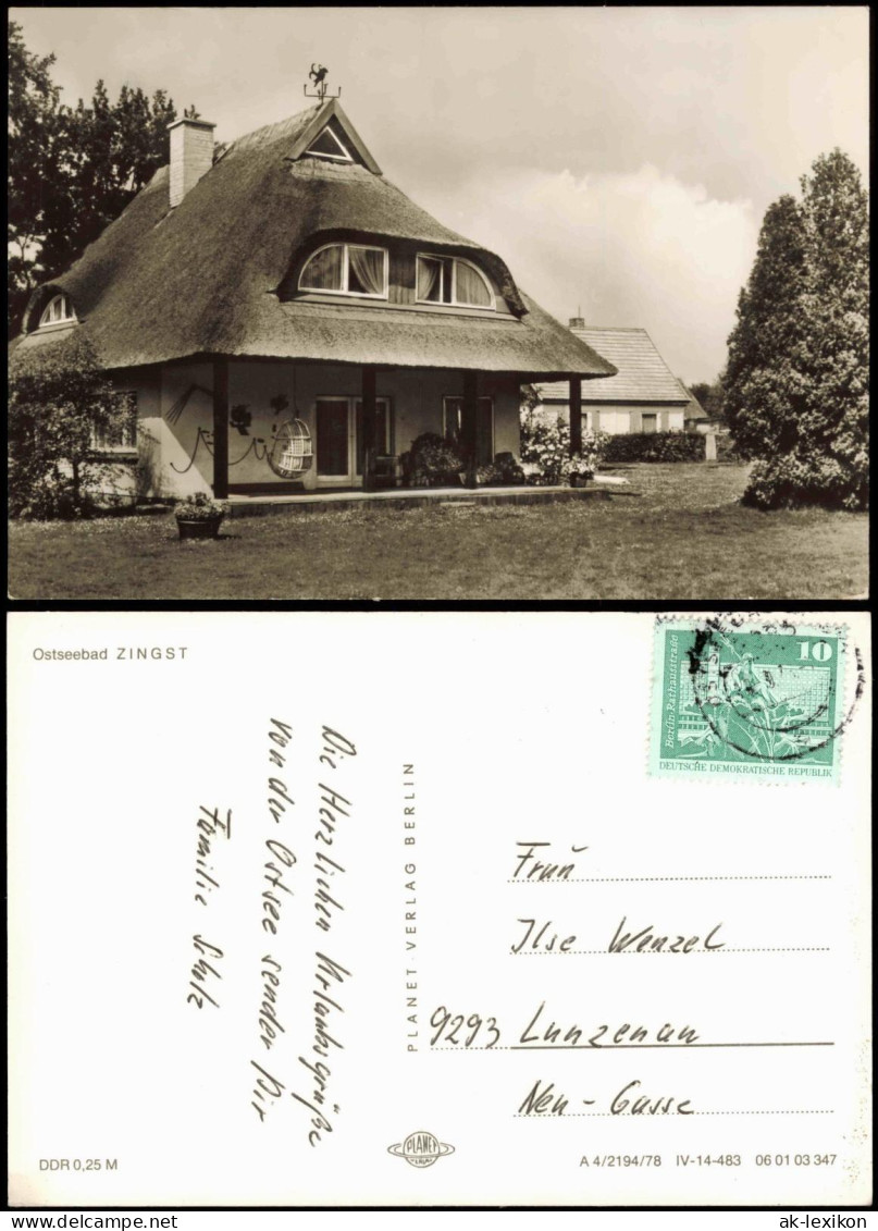 Ansichtskarte Zingst Fischerhaus Gaststätte 1978 - Zingst