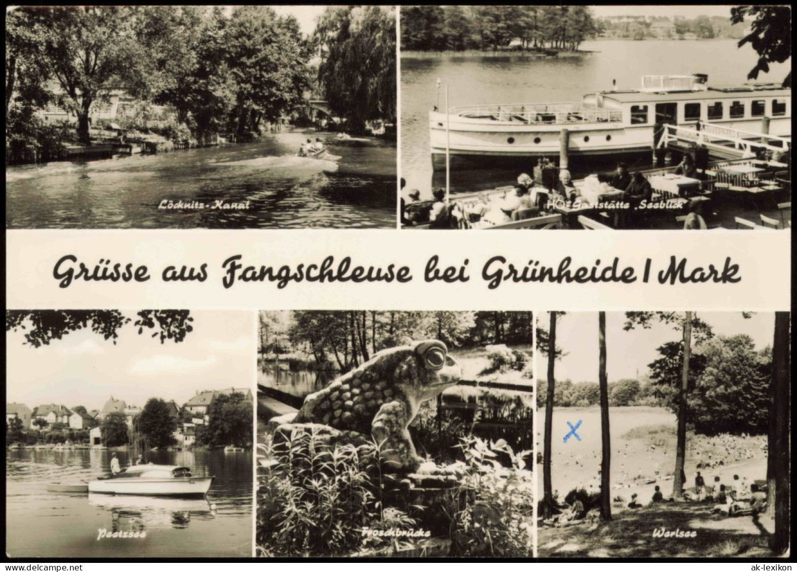 Fangschleuse-Grünheide (Mark) Gaststätte, Dampfer, Motorboot 1973 - Gruenheide